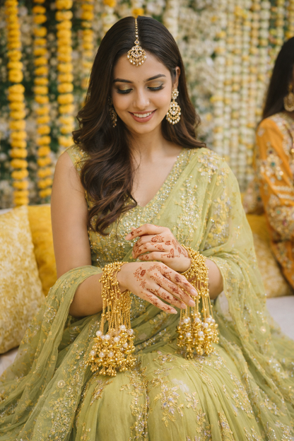 Gold Plated Kashmiri dulhan  kaleera Ghungroo Bangles Kada | Openable
