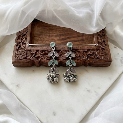 Zircon stone Jhumka Collection | German Silver Earrings