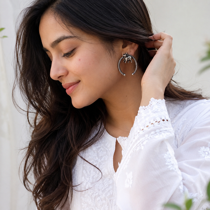 Nandi Silver Stud Earrings