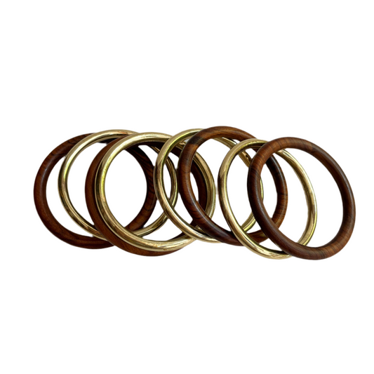 Wooden bracelet / kada 8-piece Set