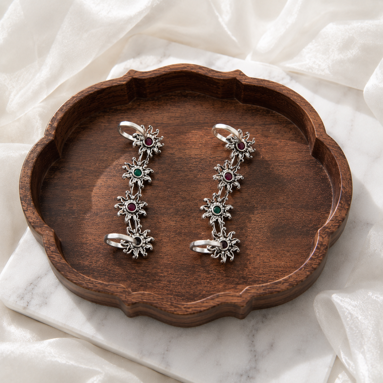 Non piercing Ear cuffs | Silver Earrings for non pierced | bugadi