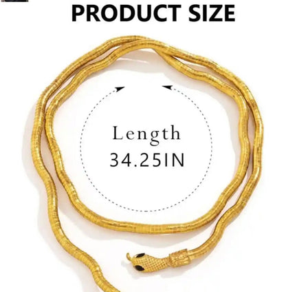 Flexible bendable Wrap Around Snake Necklace /  Snake Bracelet / waist belt