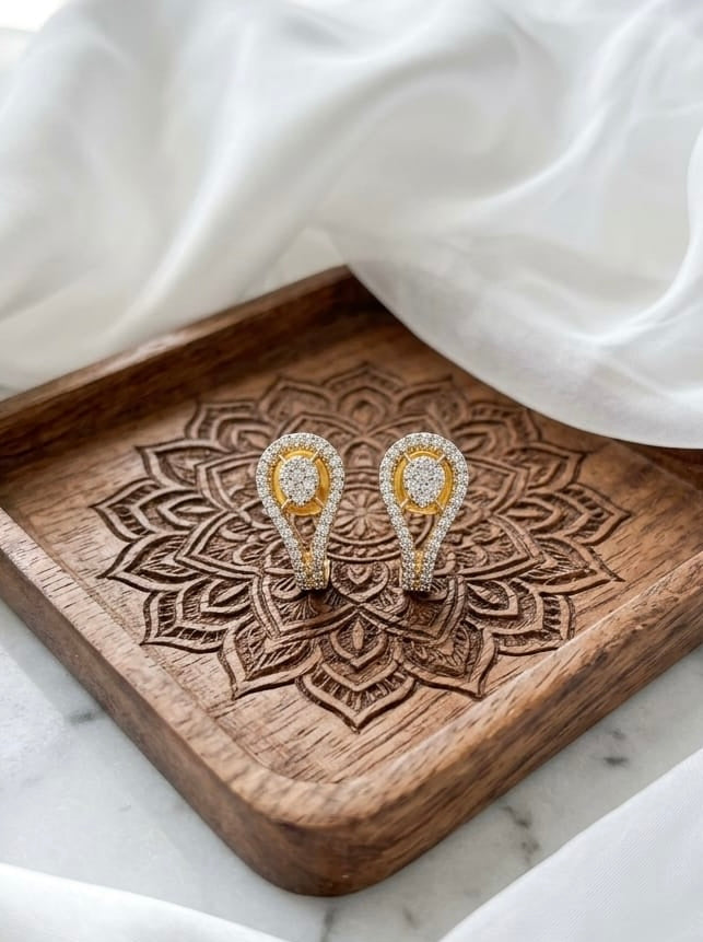 American Diamond Solitaire earrings