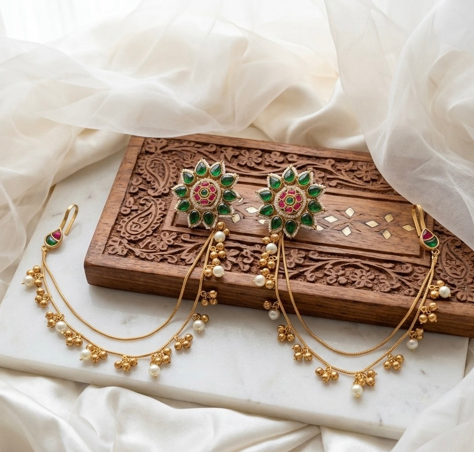 Sahara  | gold plated ear Chains | kaanchain