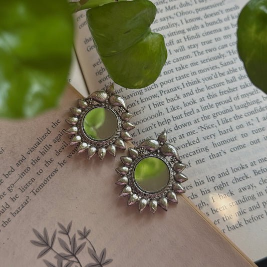 Darpan Mirror Stud  Earrings