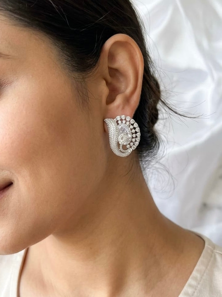 American Diamond Solitaire earrings