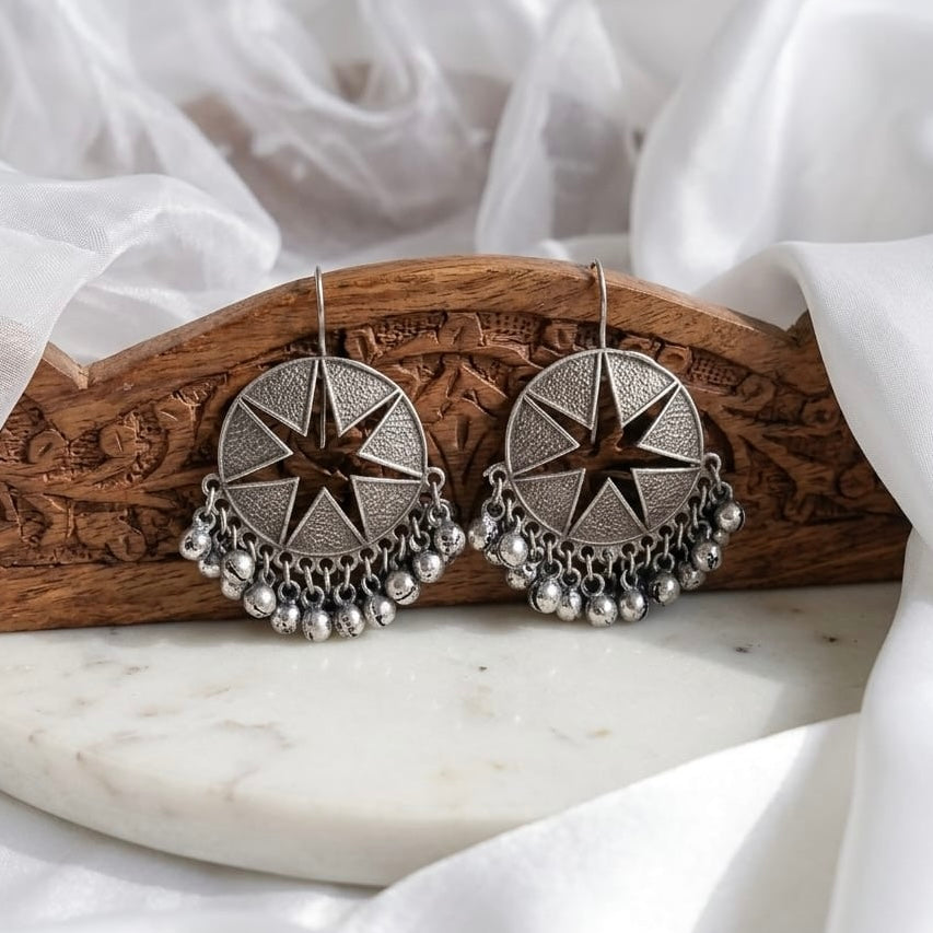 Silver Round Earring