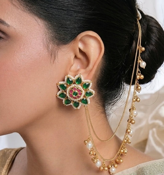 Sahara  | gold plated ear Chains | kaanchain