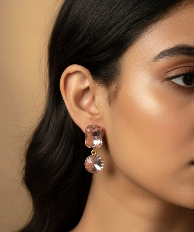 Crystal Stone Drop Earrings