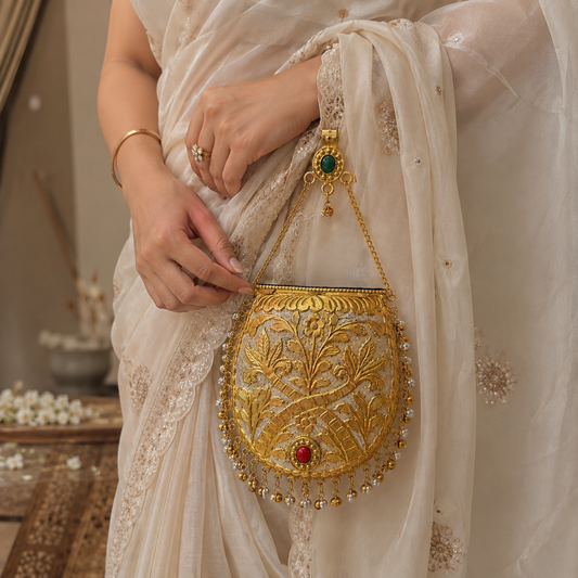 Navratri kamar challa Chaandi bags | Silver Mobile purse