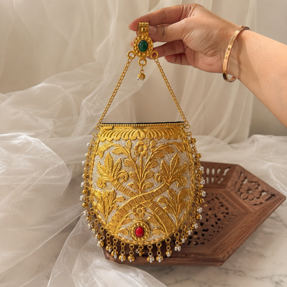 Navratri kamar challa Chaandi bags | Silver Mobile purse