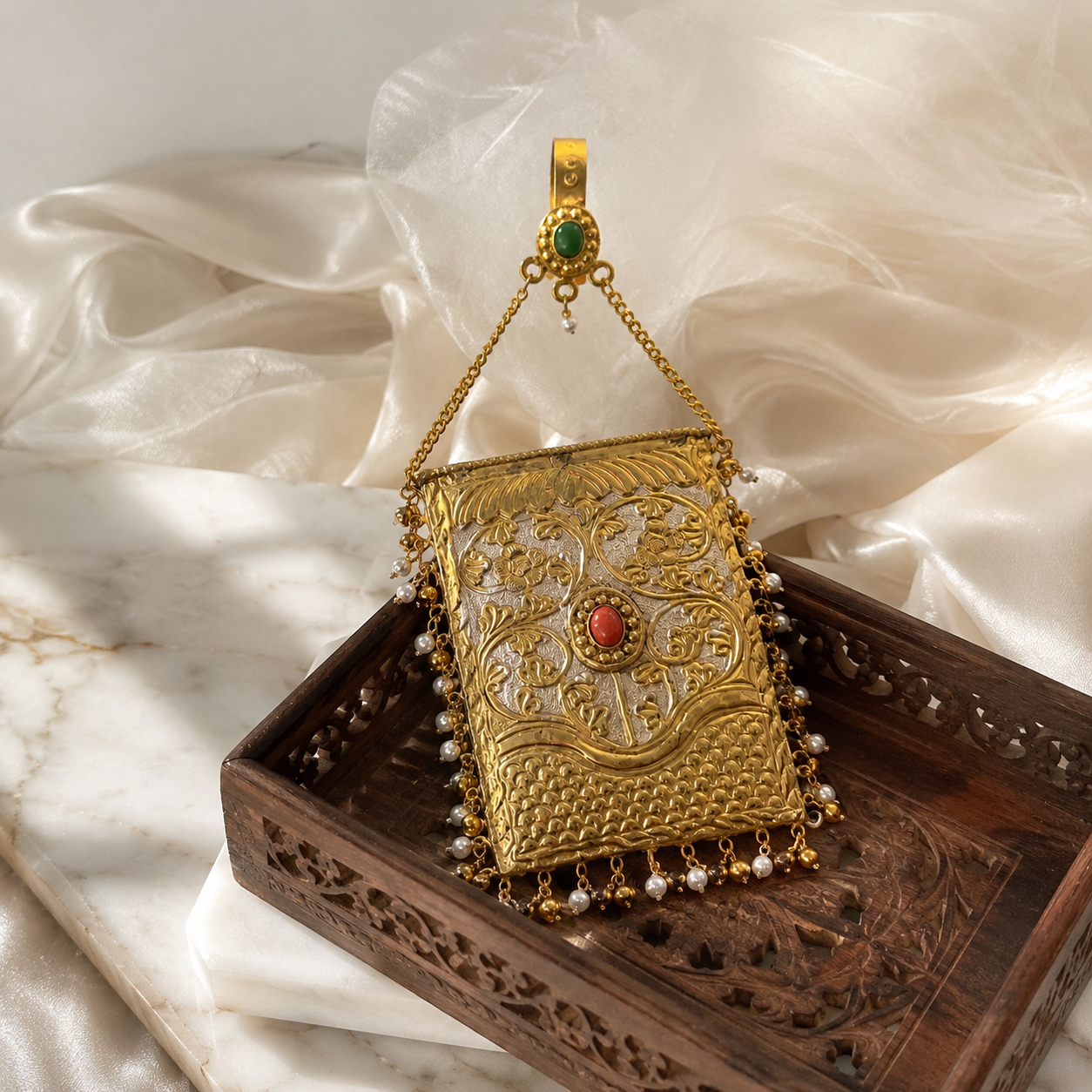 Navratri kamar challa Chaandi bags | golden Mobile purse