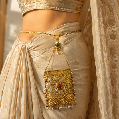 Navratri kamar challa Chaandi bags | golden Mobile purse
