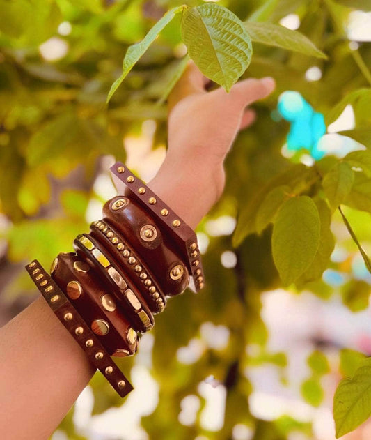 Wooden bracelet / kada 6-piece Set