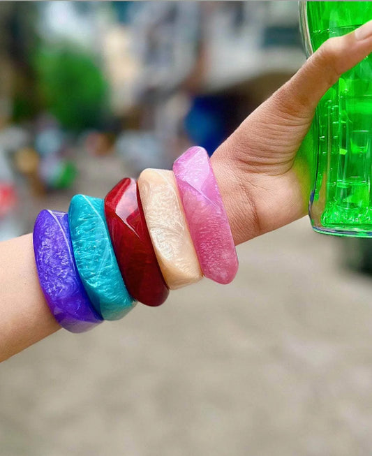 Resin Bracelet Stack / kada 5- piece set
