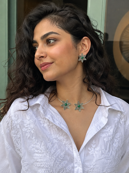 Meher statement Hasli collar Necklace with Earrings