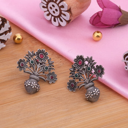 Flower pot Earrings - Bloom - By Sushmita