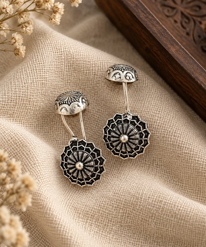 Clip on silver bugadi | Non piercing Ear cuffs | Earrings