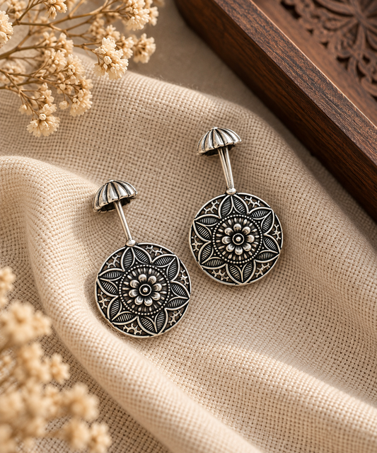 Clip on silver bugadi | Non piercing Ear cuffs | Earrings