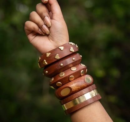 Wooden bracelet / kada 5-piece Set