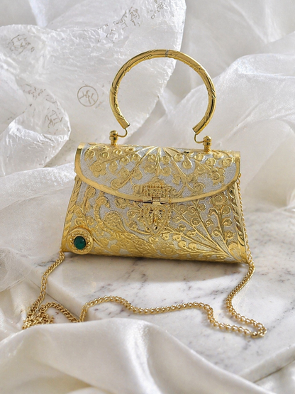 Dual tone Golden bags | Silver purse premium Quality with Sling