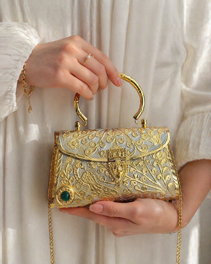 Dual tone Golden bags | Silver purse premium Quality with Sling