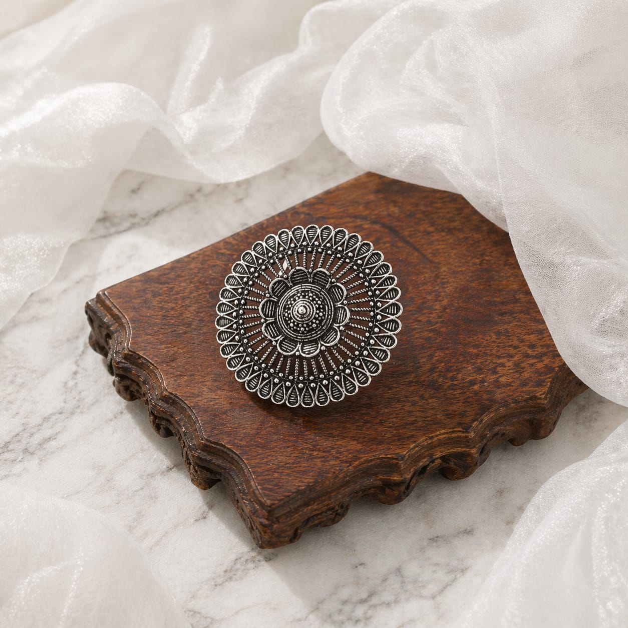 Adjustable Silver plated Ring