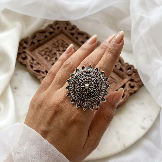 Adjustable Silver plated Ring