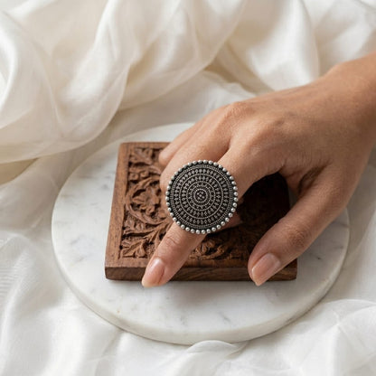 Adjustable Silver plated Ring