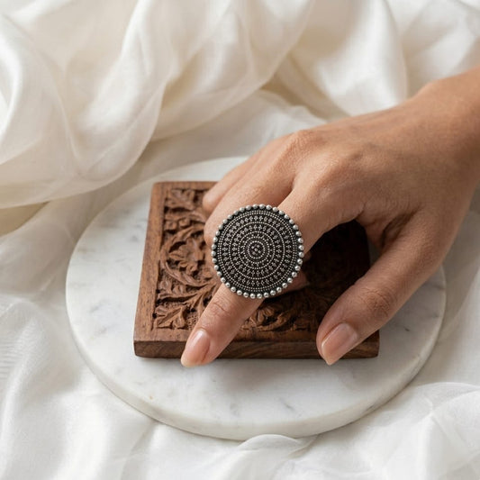 Adjustable Silver plated Ring