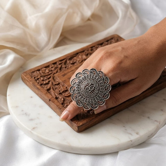 Adjustable Silver plated Ring
