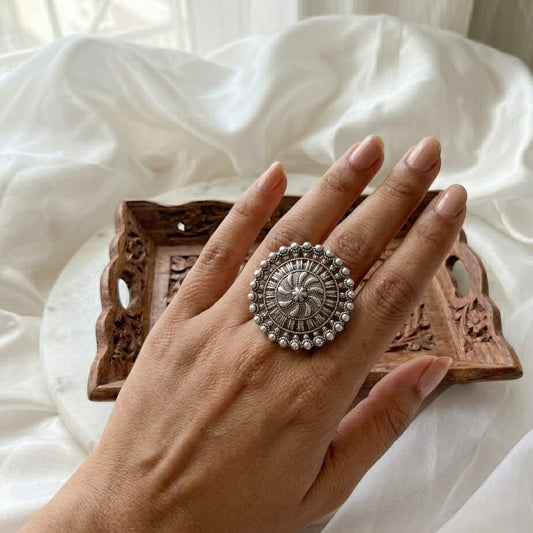Adjustable Silver plated Ring