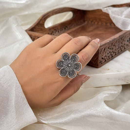 Adjustable Silver plated Ring