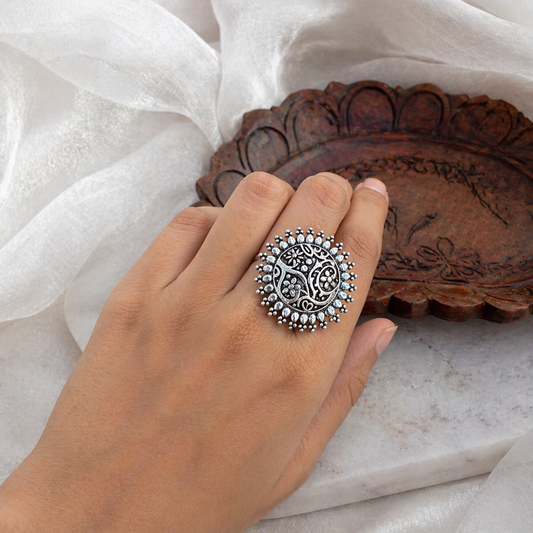 Adjustable Silver plated Ring