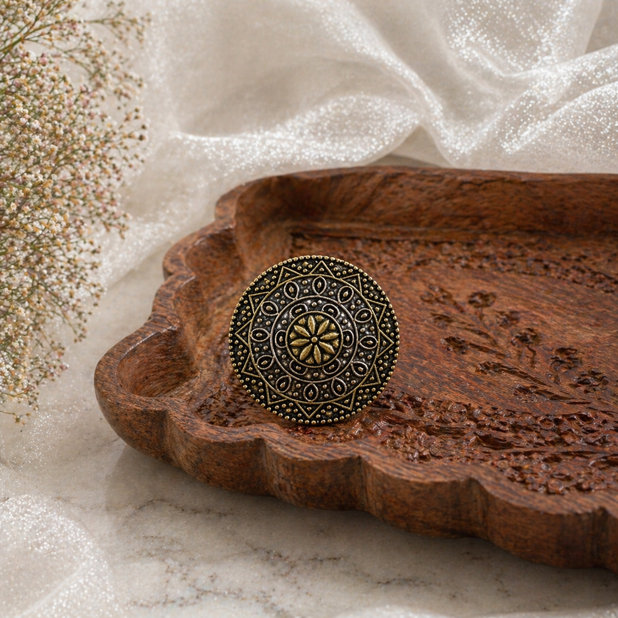 Adjustable Silver plated Ring