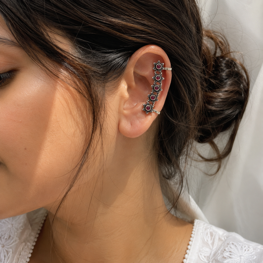 Non piercing Ear cuffs | Silver Earrings for non pierced | bugadi