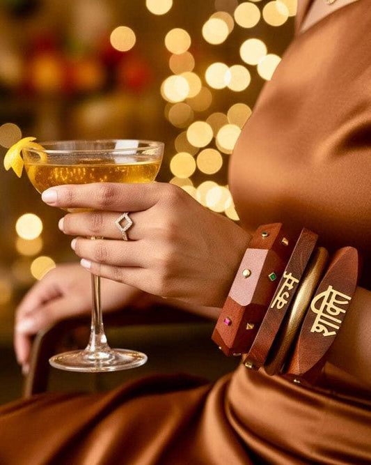 Wooden bracelet / kada 4-piece Set