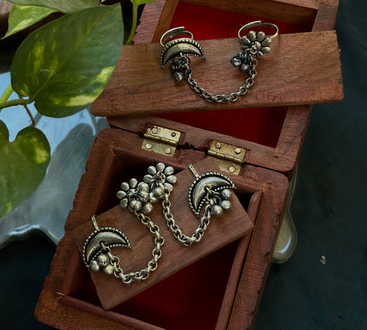 Ring And Ear Cuff Combo - Bloom - By Sushmita