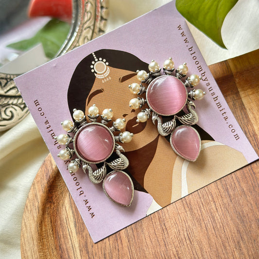 Monalisa Stone earrings - Bloom - By Sushmita