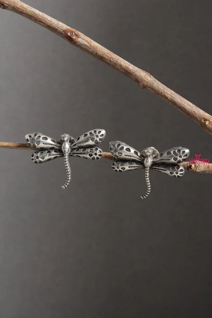 Dragon Fly Silver Earrings