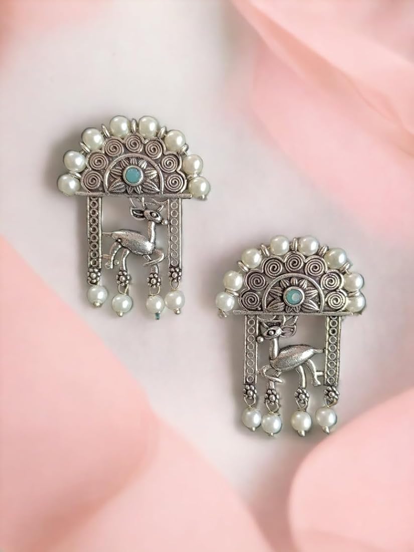 Deer Silver Stud Earrings