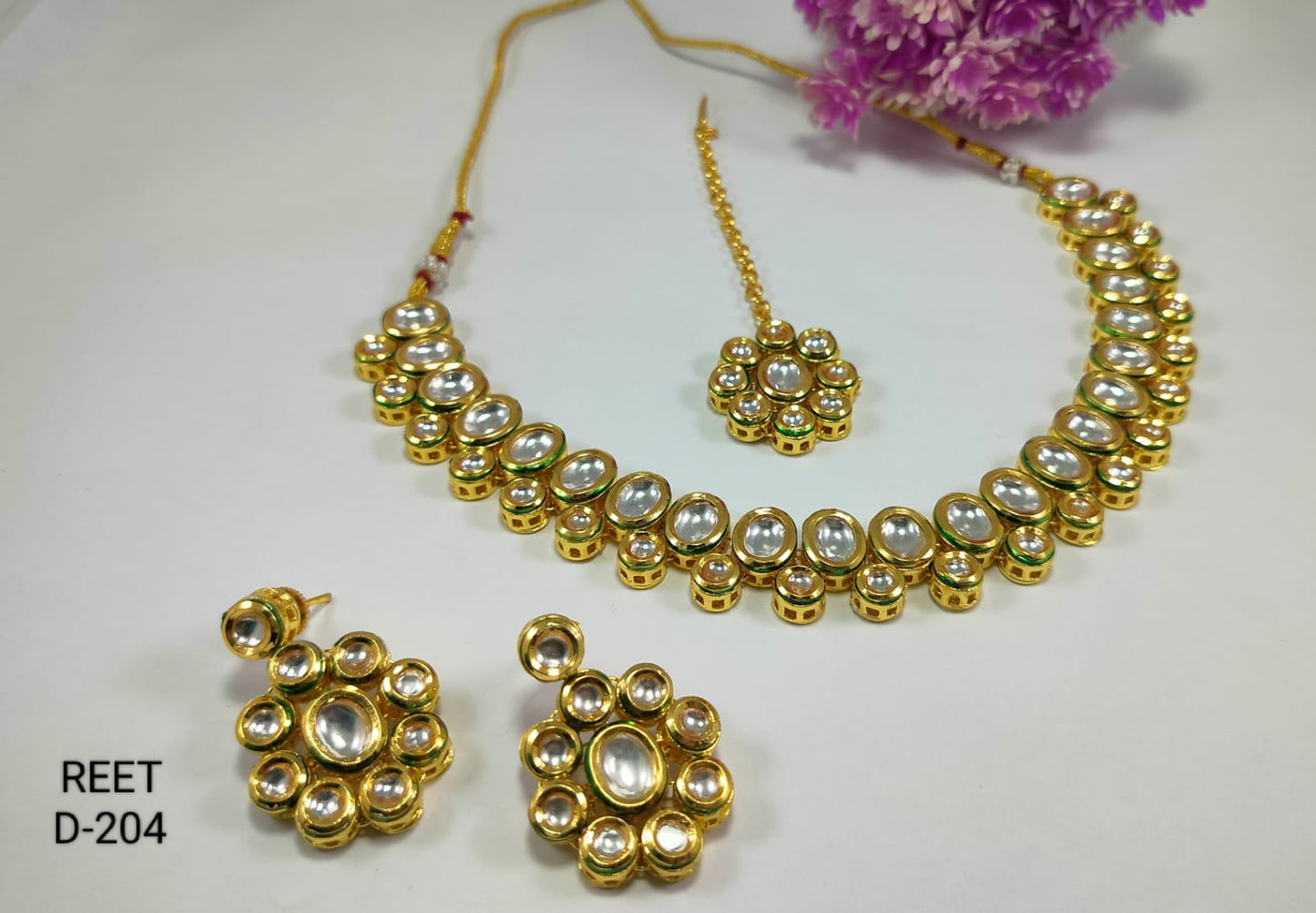 Kundan Necklace 3 - piece SET