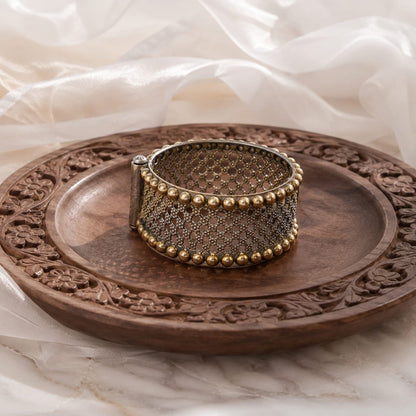 Dual tone Statement Kada Bracelet | Timeless bracelet