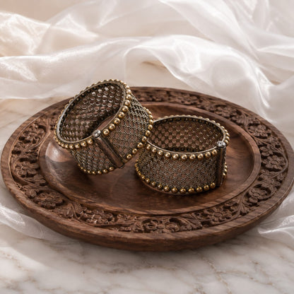 Dual tone Statement Kada Bracelet | Timeless bracelet