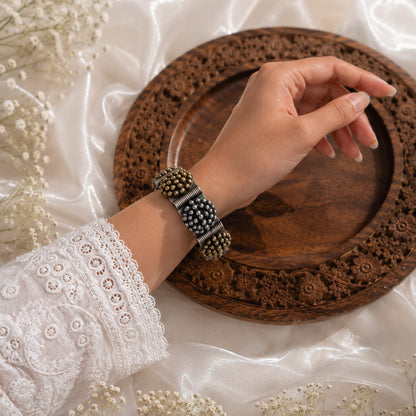 Dual tone Statement Kada Bracelet | Timeless bracelet