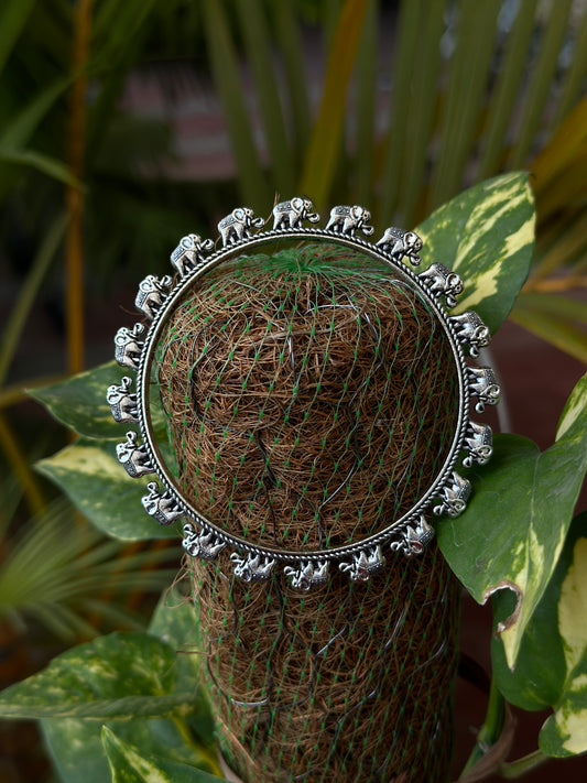 German silver Bangle - Bloom - By Sushmita