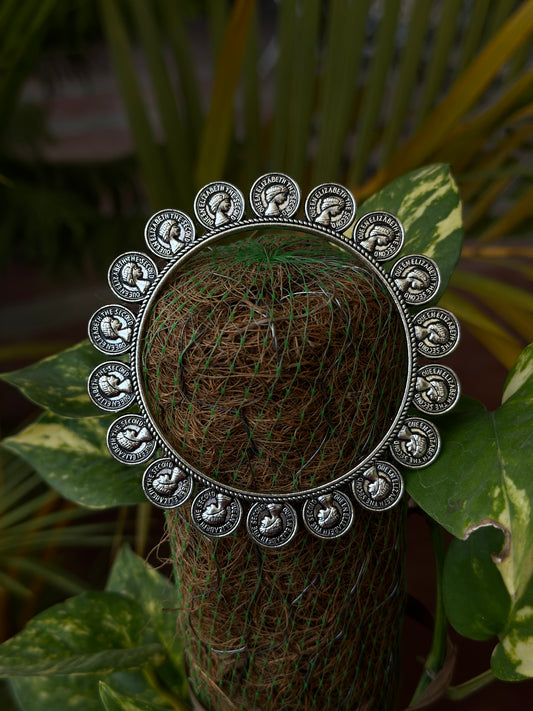 German silver Bangle - Bloom - By Sushmita