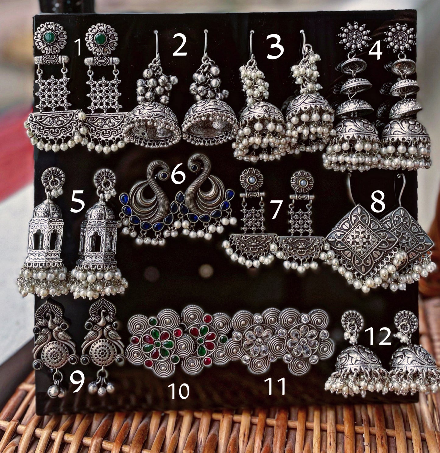 Rare Pieces Of Silver Jhumkas And Hangings