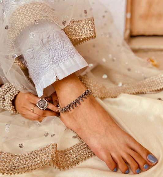 SILVER ANKLET - Bloom - By Sushmita